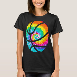 Basketball Tie Dye Rainbow Trippy Hippie T-Shirt