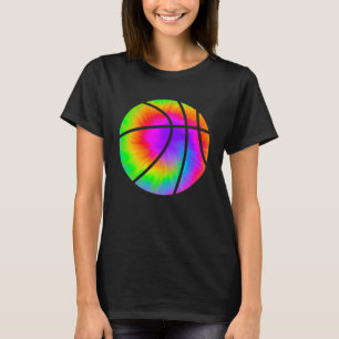 Basketball Tie Dye Trippy Hippie Vintage Retro Rai T-Shirt