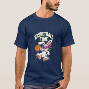 Basketball Time Easter Bunny Tee