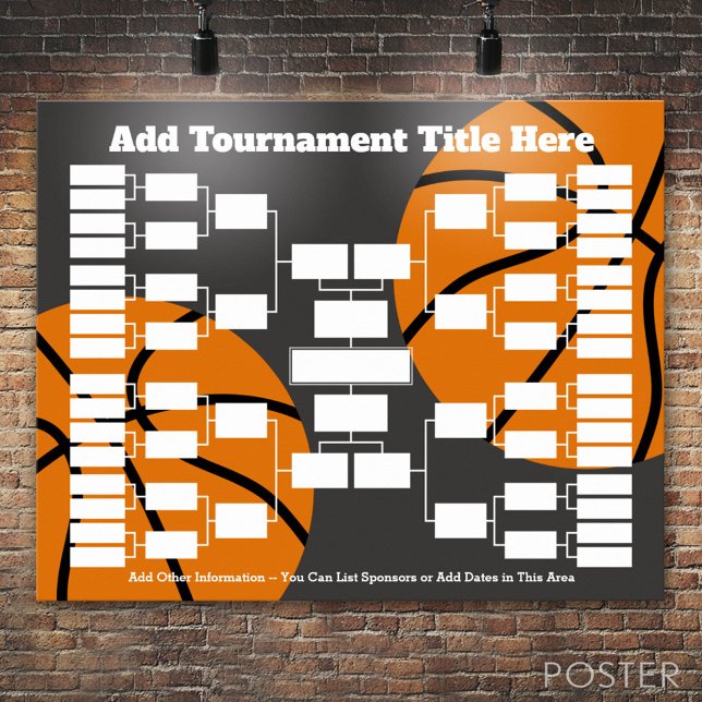 Basketball Tournament Bracket Poster (Creator Uploaded)