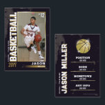 Basketball Trading Card, Basketball Player Card<br><div class="desc">Celebrate your star player with our Gold Edition Custom Basketball Trading Card! Fully customisable with a photo,  stats,  and achievements,  this sleek card is perfect for team gifts,  award ceremonies,  or personal memorabilia.</div>