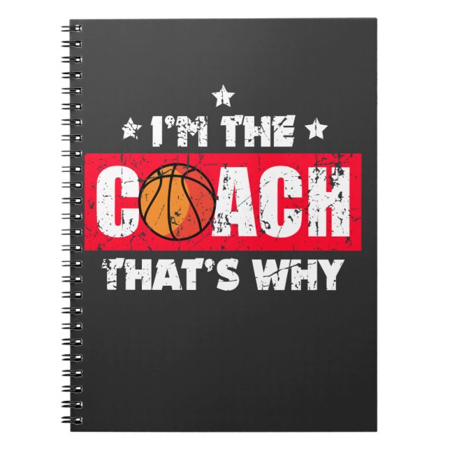 Basketball Trainer - Funny Basketball Sayings Notebook (Front)