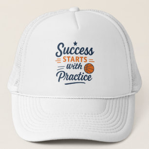 Basketball Training Leads Victory Trucker Hat