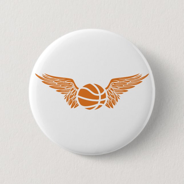 basketball. tribal. 6 cm round badge (Front)