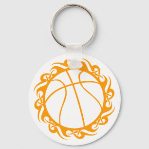 basketball. tribal. key ring