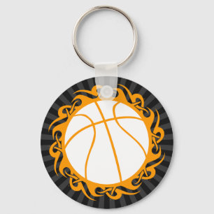 basketball. tribal. key ring