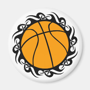 basketball. tribal. magnet