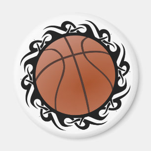 basketball. tribal. magnet