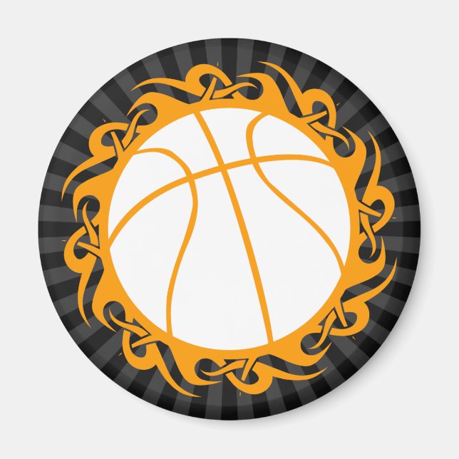 basketball. tribal. magnet (Front)
