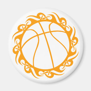 basketball. tribal. magnet