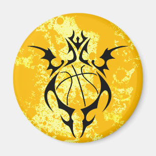 basketball. tribal. magnet