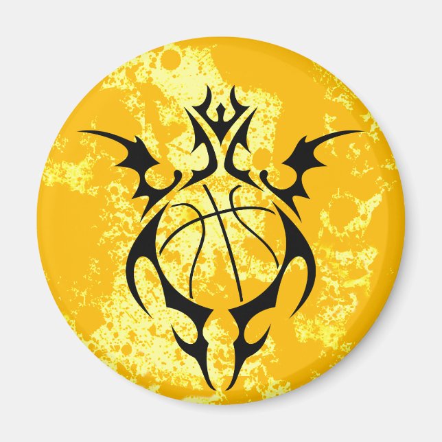 basketball. tribal. magnet (Front)