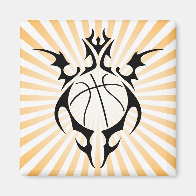 basketball. tribal. magnet (Front)