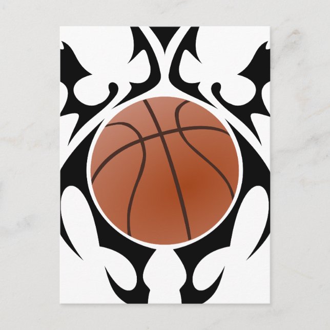 basketball. tribal. postcard (Front)