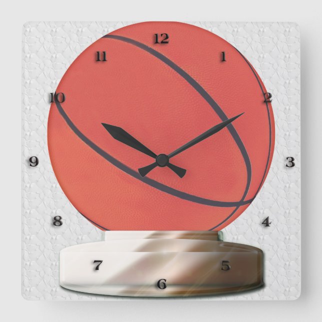 Basketball Trophy Wall Clock (Front)