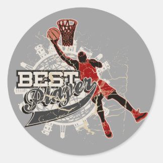 Basketball Tshirts and Gifts Classic Round Sticker