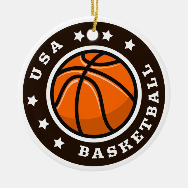 Basketball Usa 2022 T-Shirt Classic Round Sticker  Ceramic Ornament (Front)
