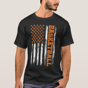 Basketball USA Flag Distressed T-Shirt
