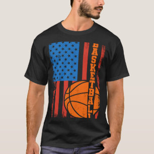 Basketball USA Flag Patriotic Basketballer US Bask T-Shirt