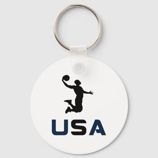 Basketball Usa  Key Ring (Front)