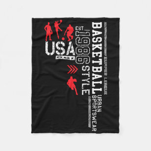 Basketball Usa-nba Summer League Fleece Blanket