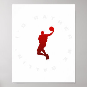 Basketball Usa Support Team American Flag Sports  Poster