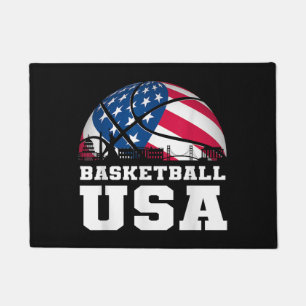 Basketball USA Support the Team Tshirt USA Flag Dr Doormat