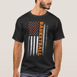 Basketball Usa Us Flag Basketball Men Boys T-Shirt