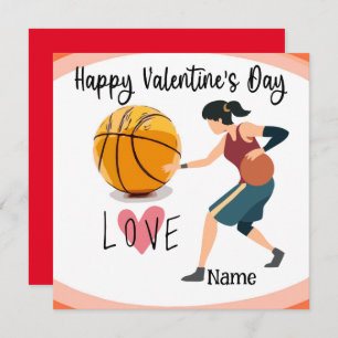 Basketball Valentine's Day from Player with love Card