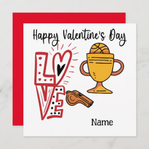 Basketball Valentine's Day from Player with love Card