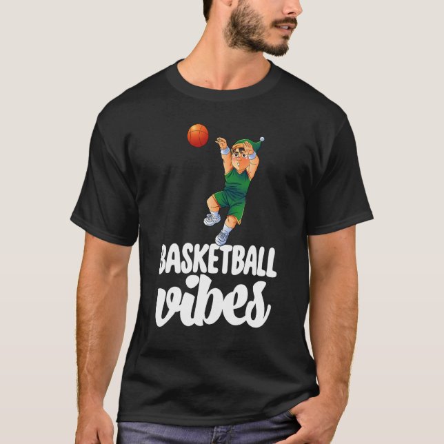 Basketball Vibes Gnome  Basketball Game Celebratio T-Shirt (Front)