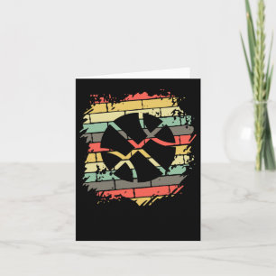 Basketball Vintage Retro Brick Wall Card