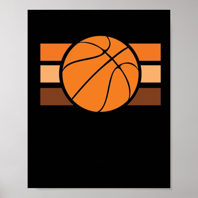 Basketball Vintage Sunset  Poster (Front)