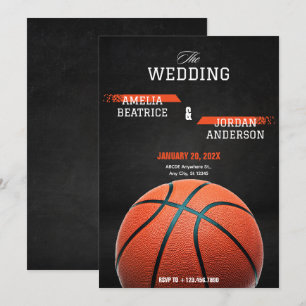 Basketball Wedding  Invitation