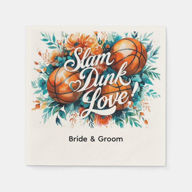 Basketball wedding  napkin (Front)