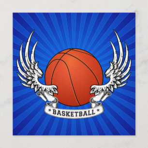 Basketball Wings Invitation