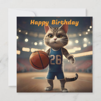"Basketball with a Side of Catitude" Card