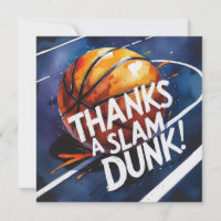 Basketball with ball Thanks a slam dunk