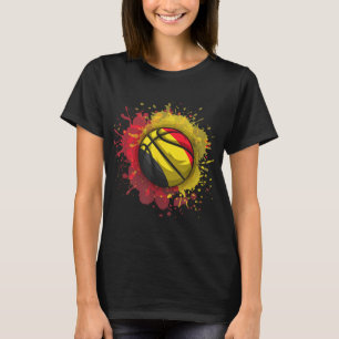 Basketball With Belgium Flag T-Shirt