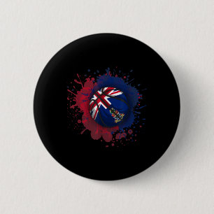 Basketball With Cayman Islands Flag  6 Cm Round Badge