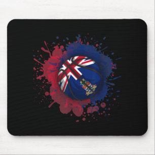 Basketball With Cayman Islands Flag Mouse Pad