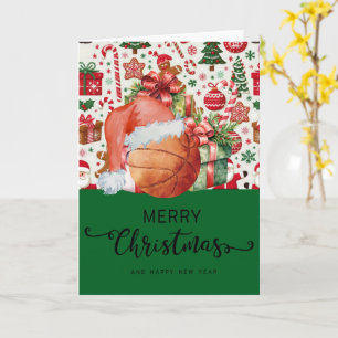 Basketball with Christmas themed for player Card