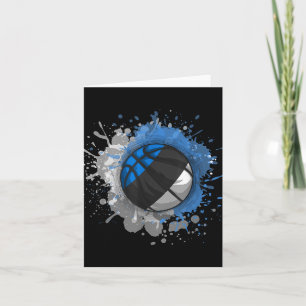 Basketball With Estonia Flag Card