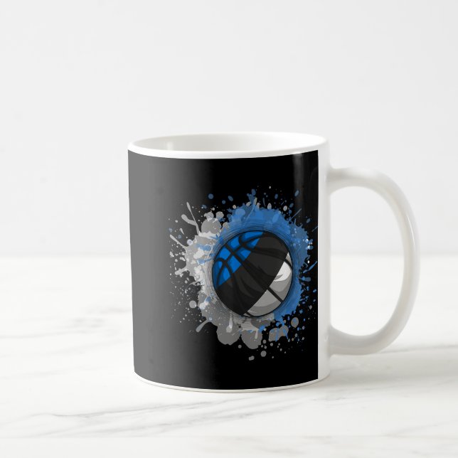 Basketball With Estonia Flag  Coffee Mug (Right)
