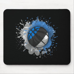 Basketball With Estonia Flag  Mouse Pad