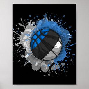 Basketball With Estonia Flag  Poster