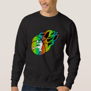 Basketball with Flames Sweatshirt