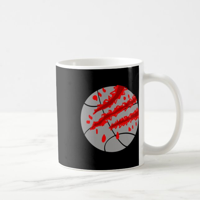 Basketball With Red Claw  Coffee Mug (Right)