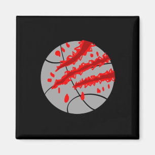 Basketball With Red Claw  Magnet