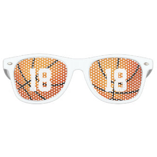 Basketball with your own number | Sports Gift Retro Sunglasses